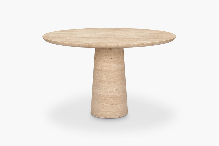 Travertine Kora Round Dining Table