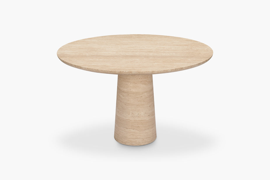 Travertine Kora Round Dining Table