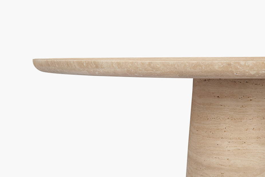 Travertine Kora Round Dining Table