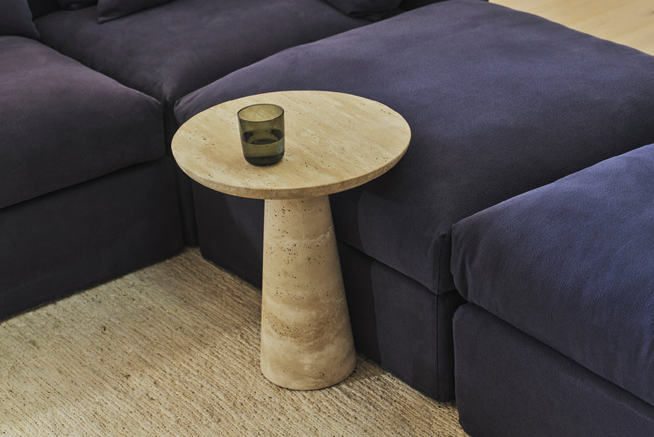 Travertine Kora Side Table