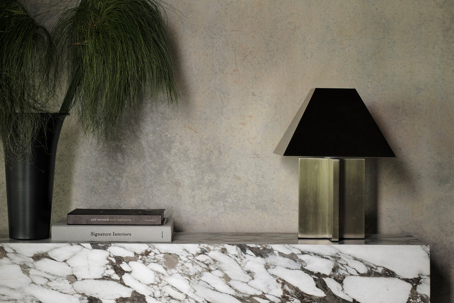 Zaha Brushed Steel Lamp