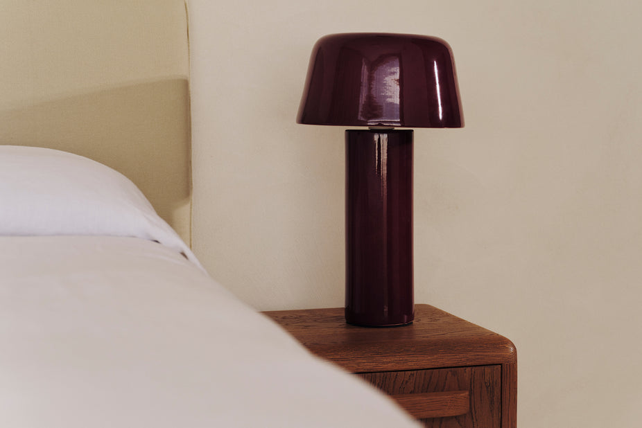 Plum Stellara Table Lamp