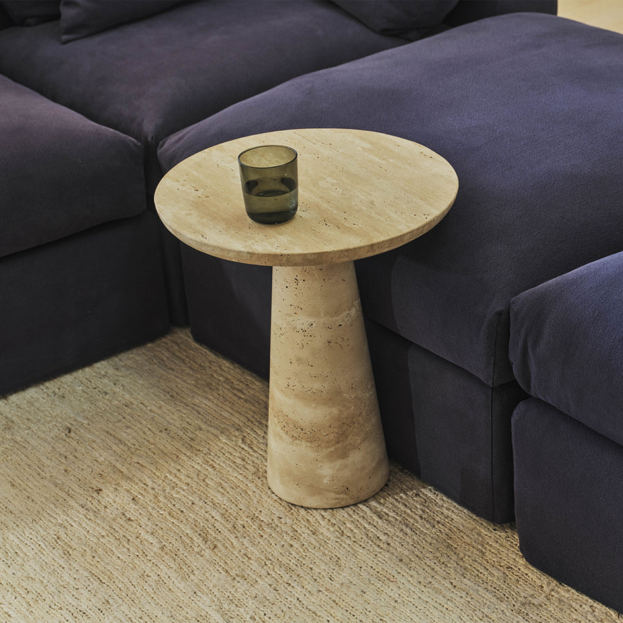 Travertine Kora Side Table