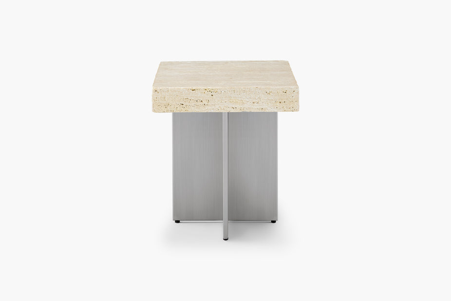 Zaha Travertine Side Table