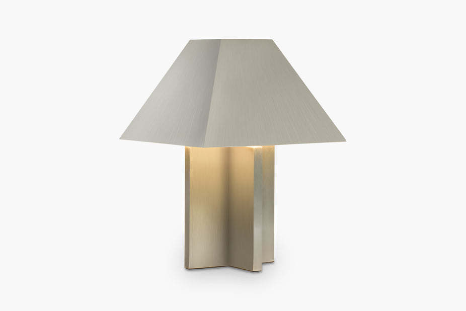 Zaha Brushed Steel Lamp