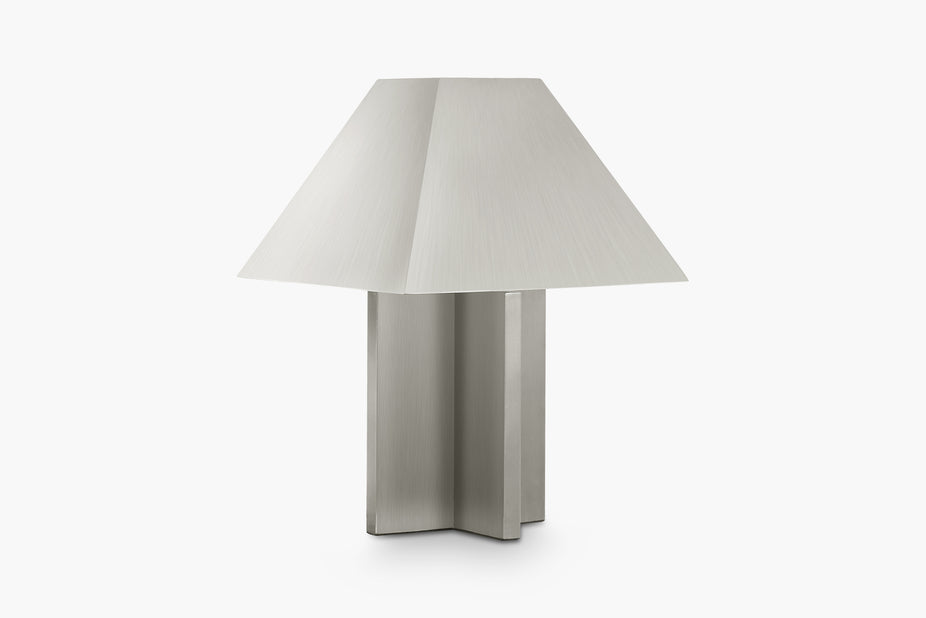 Zaha Brushed Steel Lamp