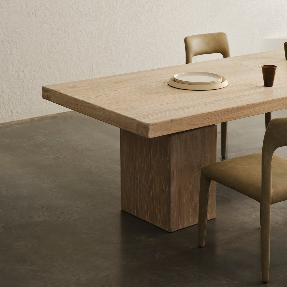 Aged Elm Bossi Rectangular Dining Table