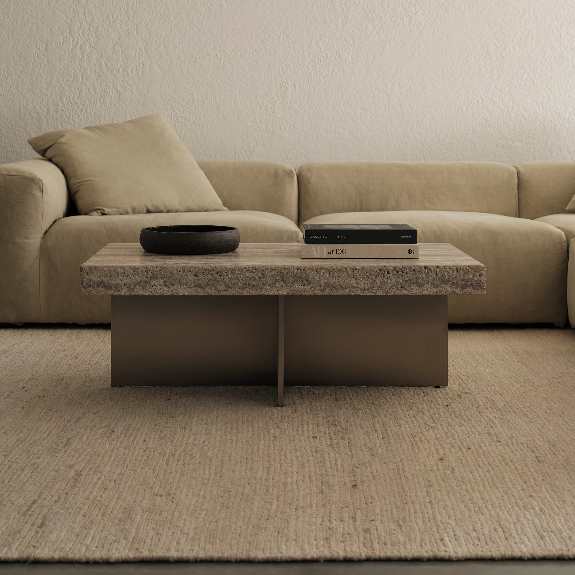 Zaha Travertine Coffee Table