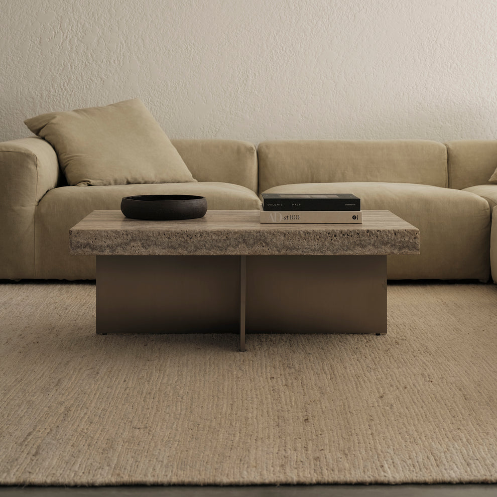 Zaha Travertine Coffee Table