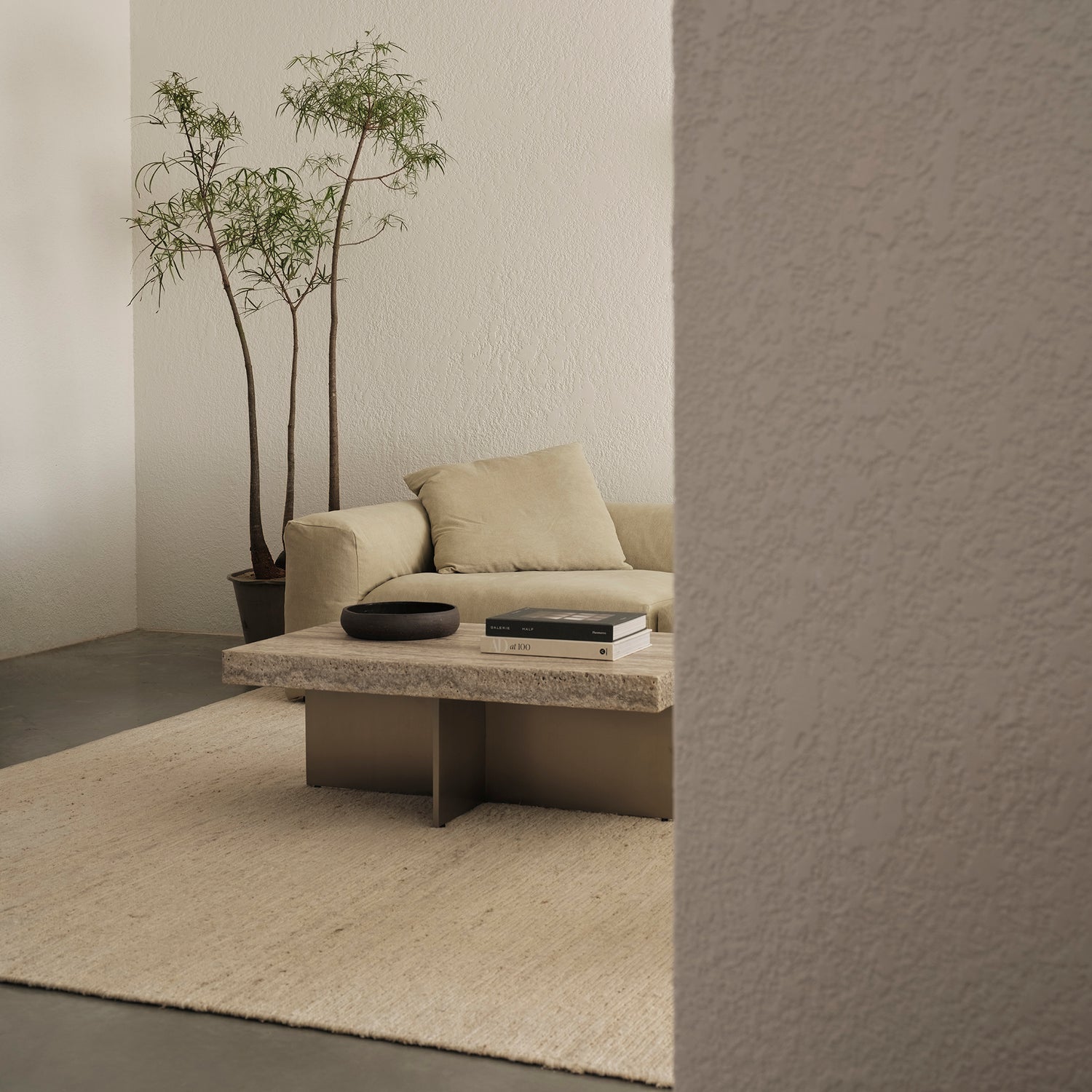 Zaha Travertine Coffee Table