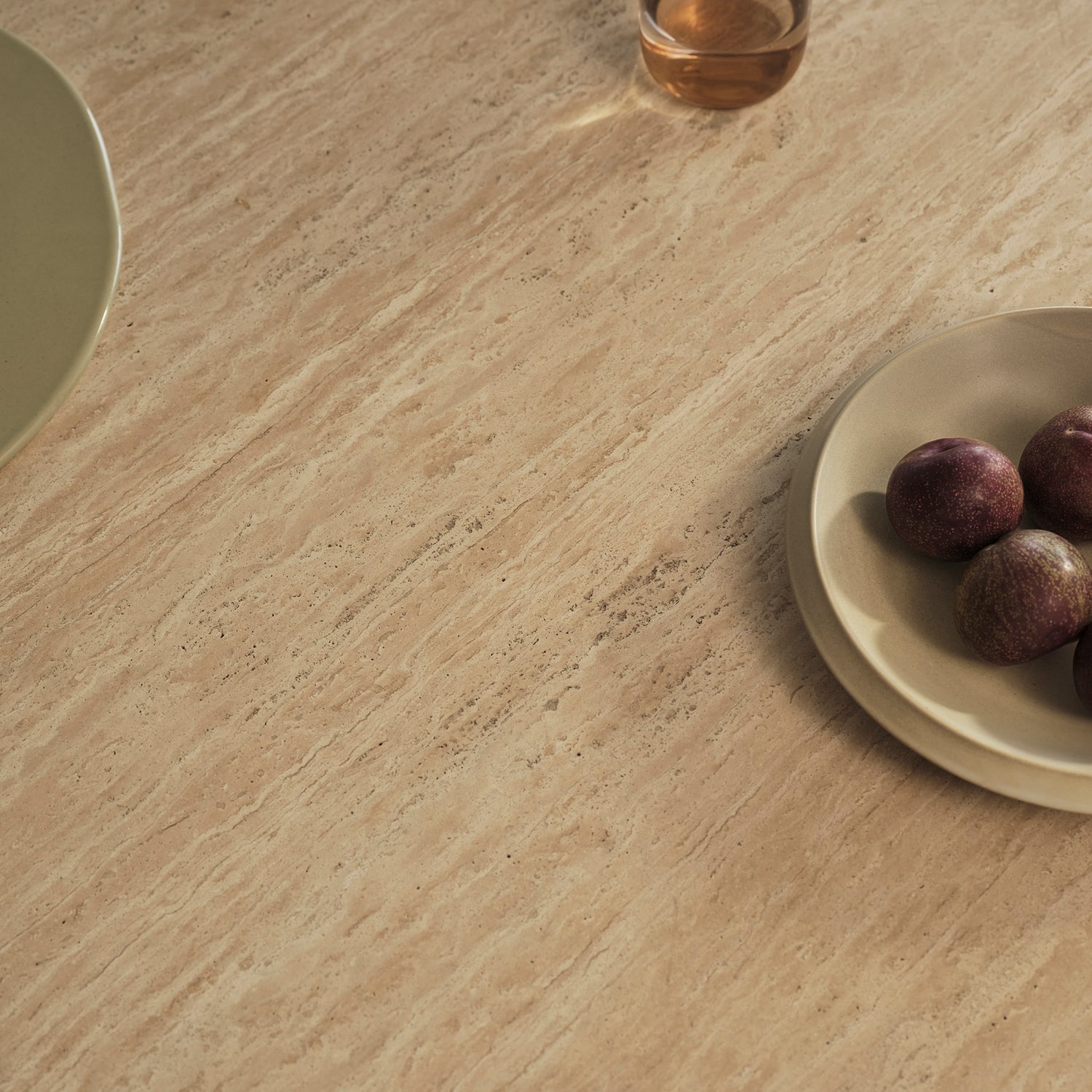 Travertine Kora Round Dining Table
