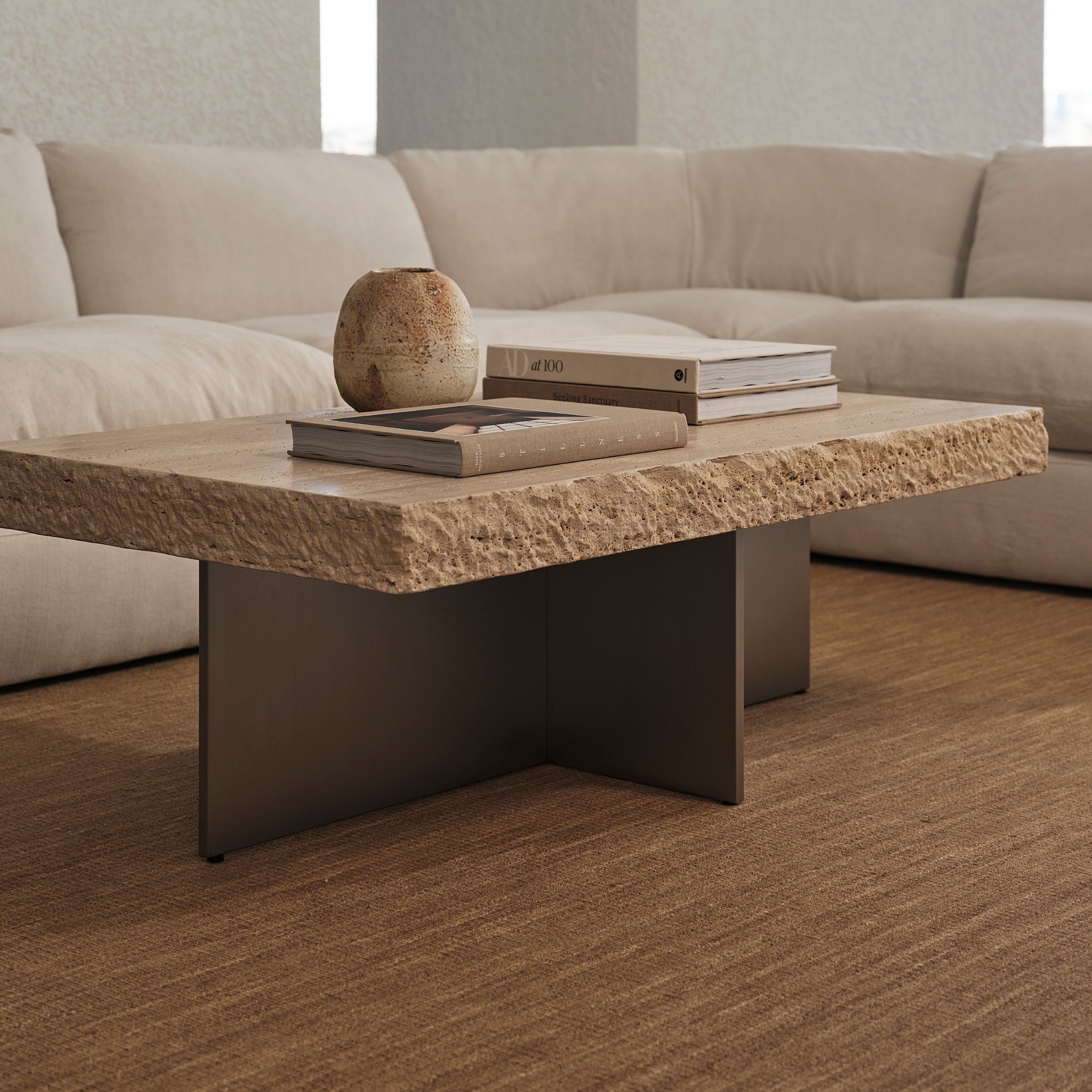 Zaha Travertine Coffee Table