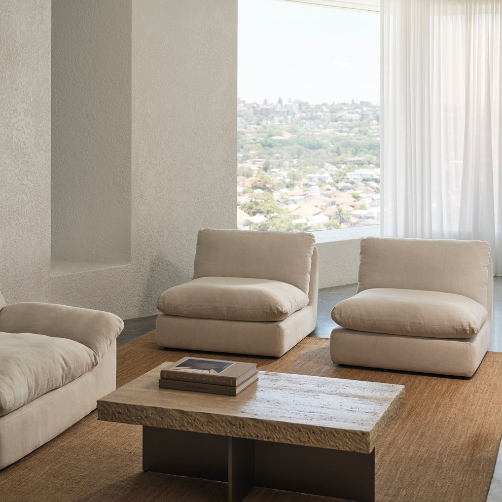 Zaha Travertine Coffee Table
