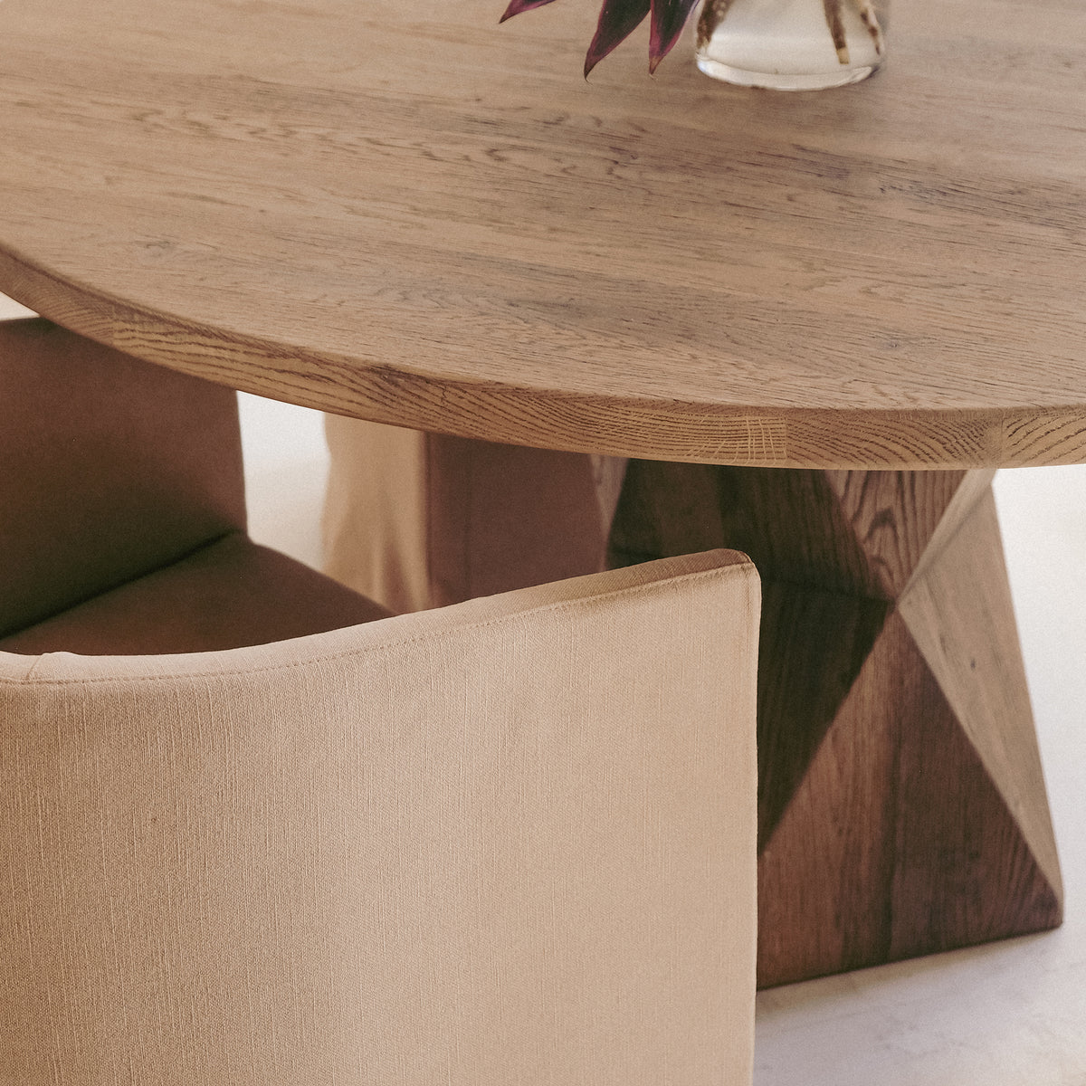 Rustic Helix Round Dining Table