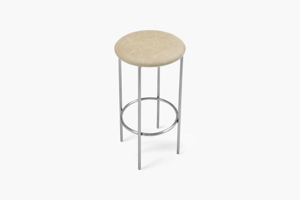 Bellino Counter Stool with Stainless Steel Frame