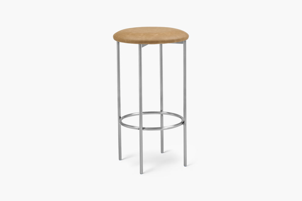 Bellino Counter Stool with Stainless Steel Frame