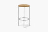 Bellino Counter Stool with Stainless Steel Frame