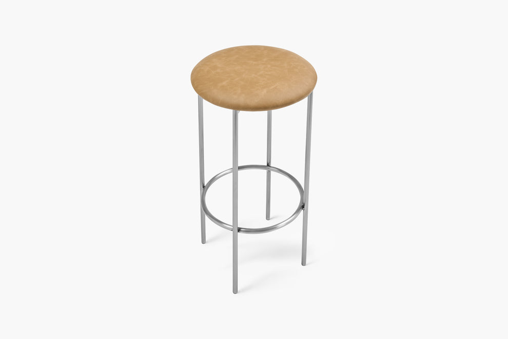Bellino Counter Stool with Stainless Steel Frame