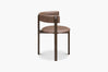 Aged Saddle Bellino Dining Chair with Americano Ash Timber Legs