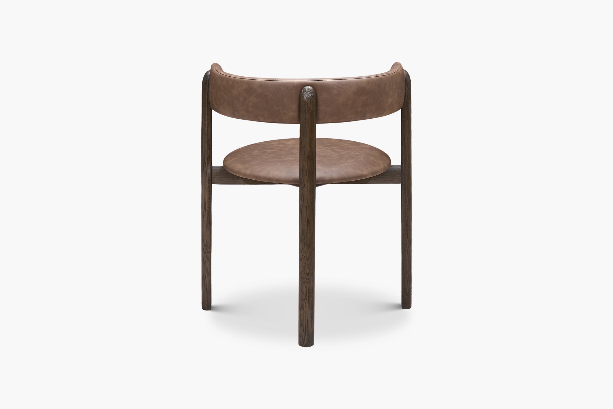 Aged Saddle Bellino Dining Chair with Americano Ash Timber Legs