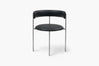 Midnight Black Bellino Dining Chair Stainless Steel Legs