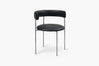 Midnight Black Bellino Dining Chair Stainless Steel Legs