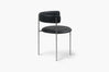 Midnight Black Bellino Dining Chair Stainless Steel Legs