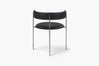 Midnight Black Bellino Dining Chair Stainless Steel Legs