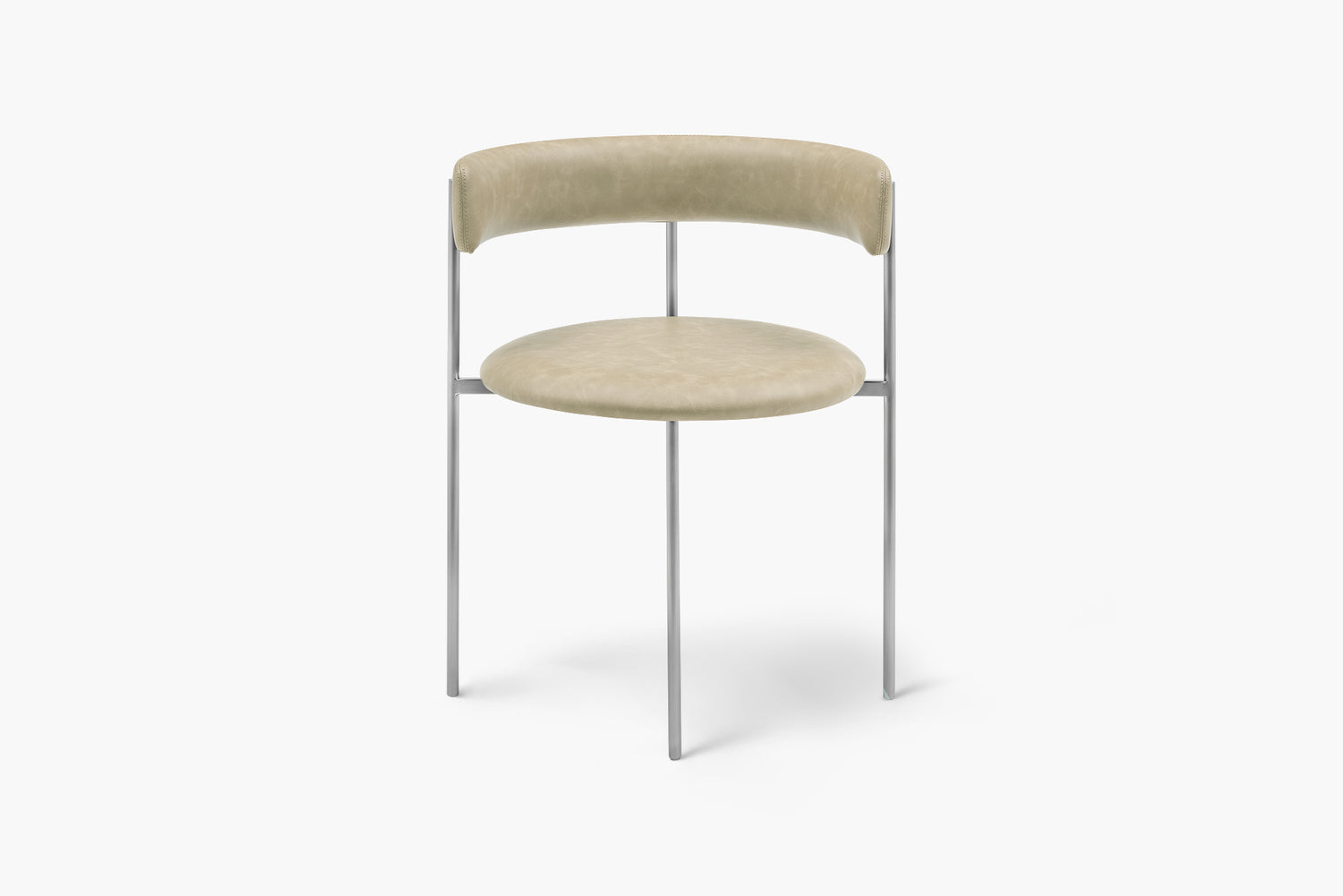 Olive Bellino Dining Chair Stainless Steel Legs