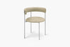 Olive Bellino Dining Chair Stainless Steel Legs