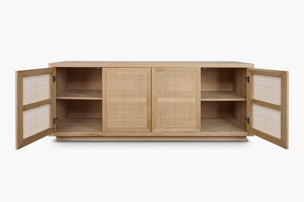 Washed Oak Bosca 4 Door Buffet