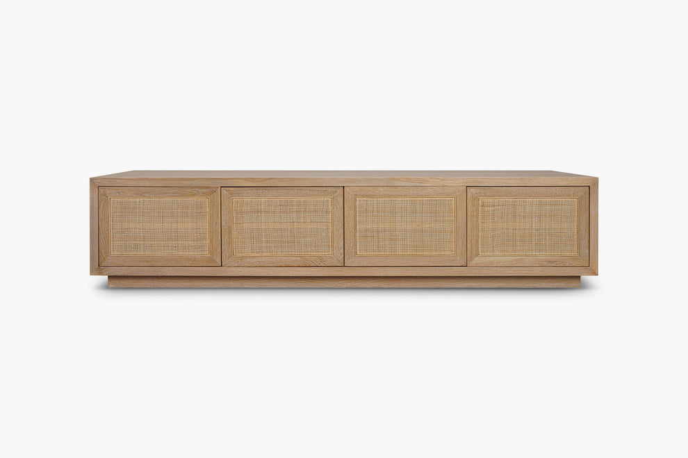 Washed Oak Bosca 4 Door Entertainment Unit