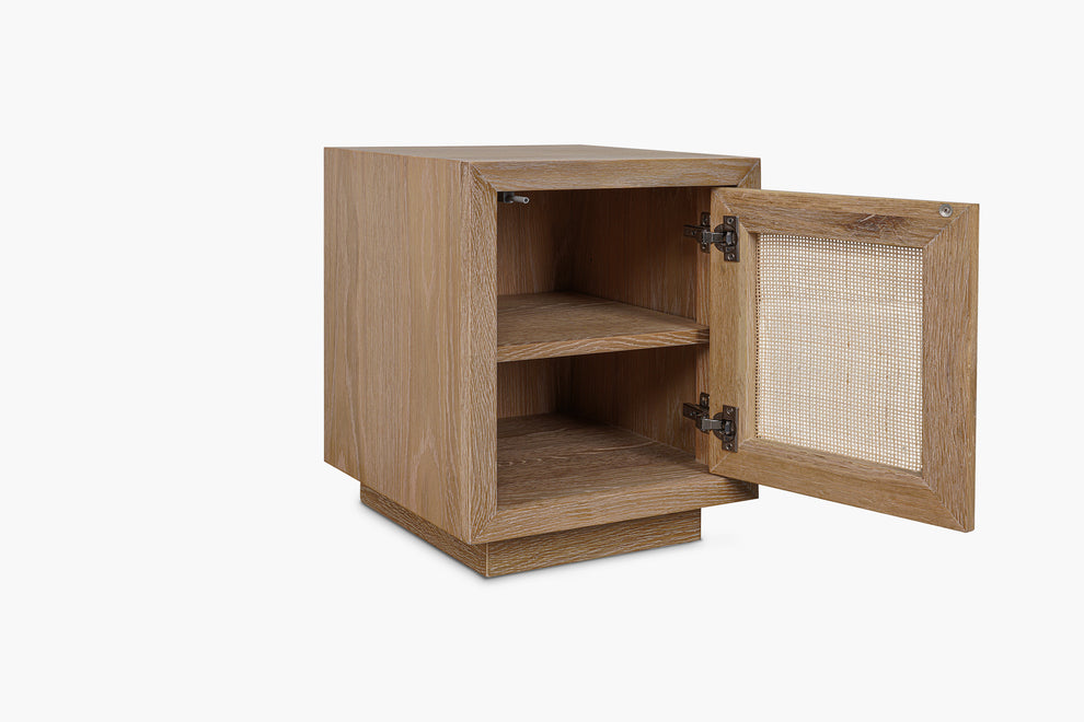 Washed Oak Bosca Bedside Table