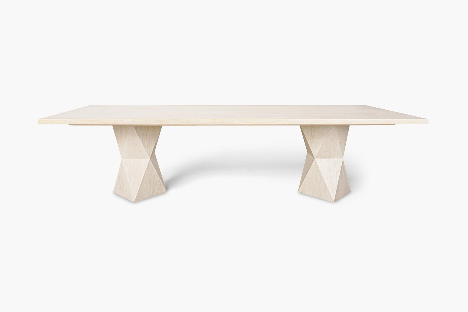 Cass White Helix Rectangular Dining Table