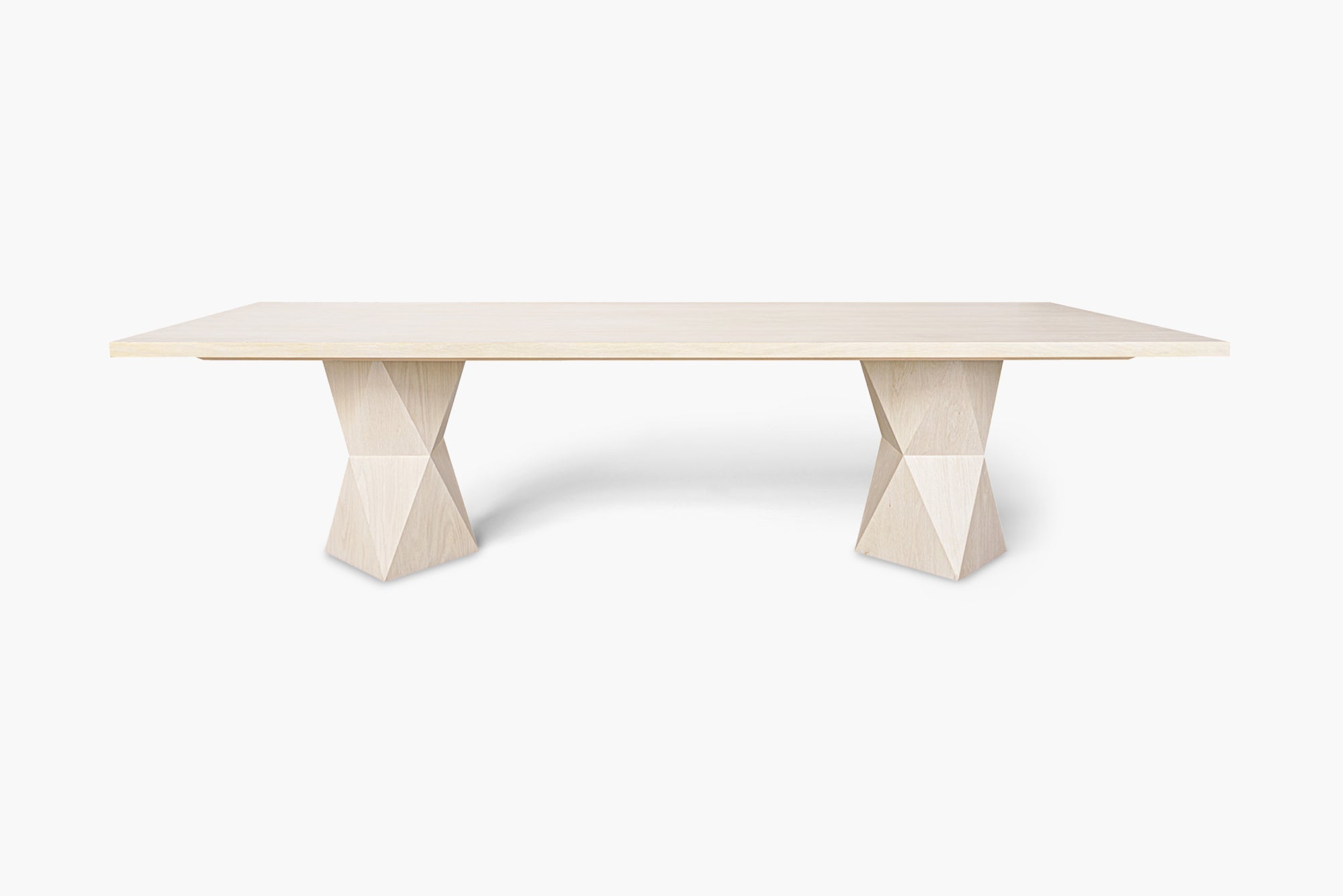 Cass White Helix Rectangular Dining Table