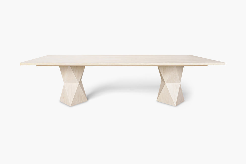Cass White Helix Rectangular Dining Table