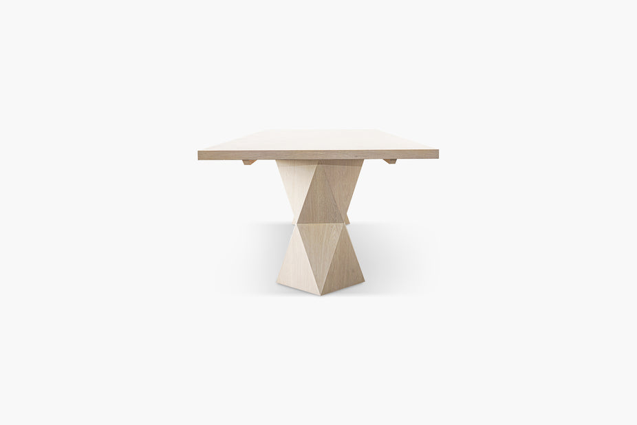 Cass White Helix Rectangular Dining Table