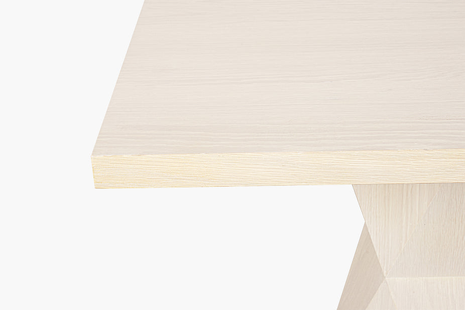 Cass White Helix Rectangular Dining Table