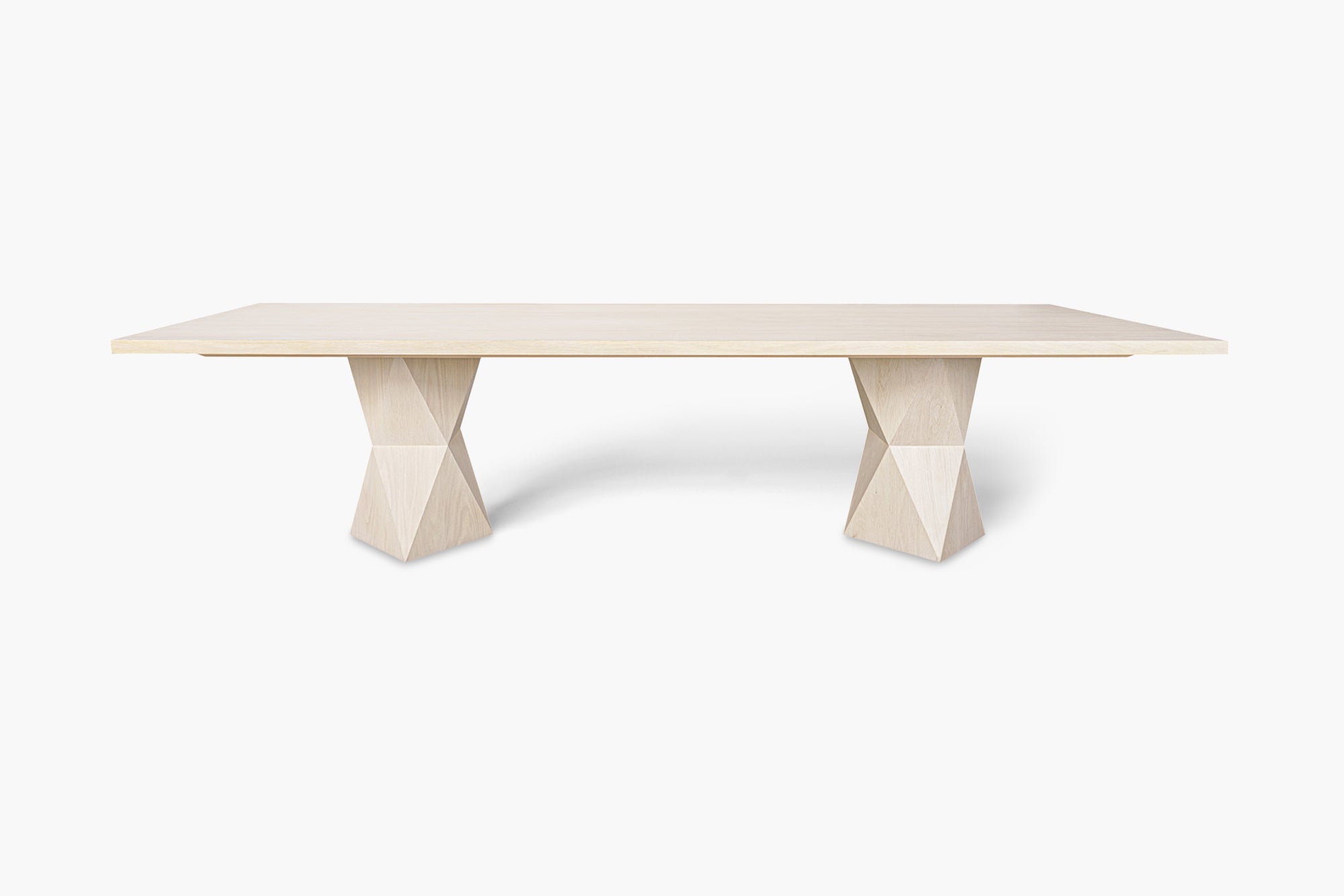 Cass White Helix Rectangular Dining Table