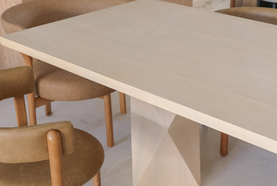 Cass White Helix Rectangular Dining Table