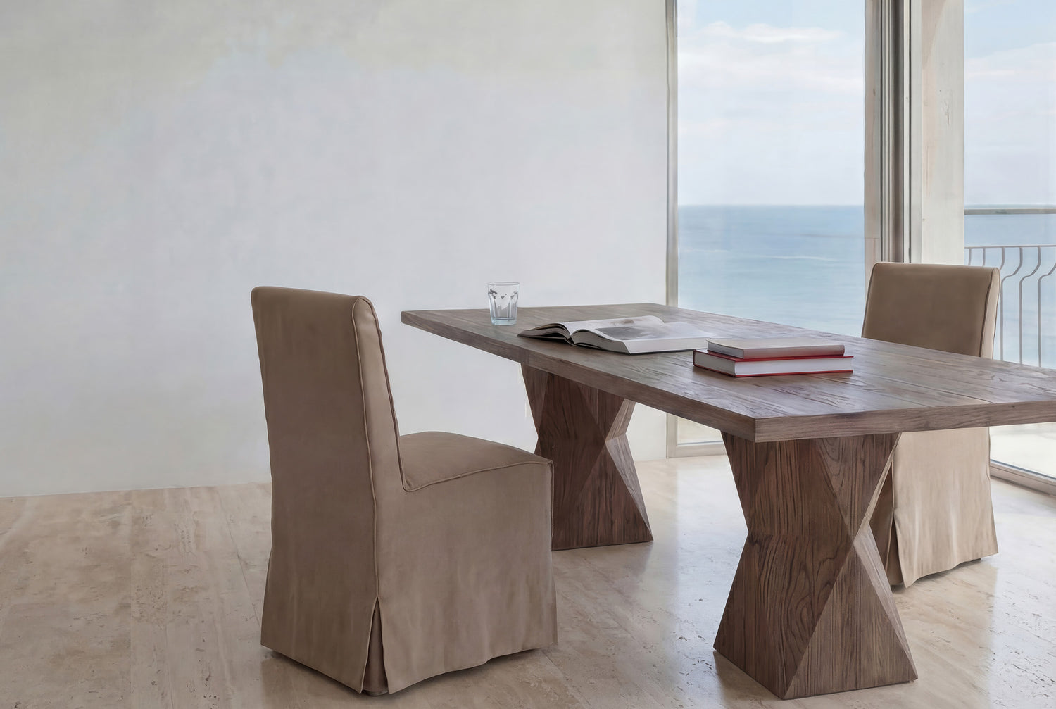 Rustic Helix Rectangular Dining Table