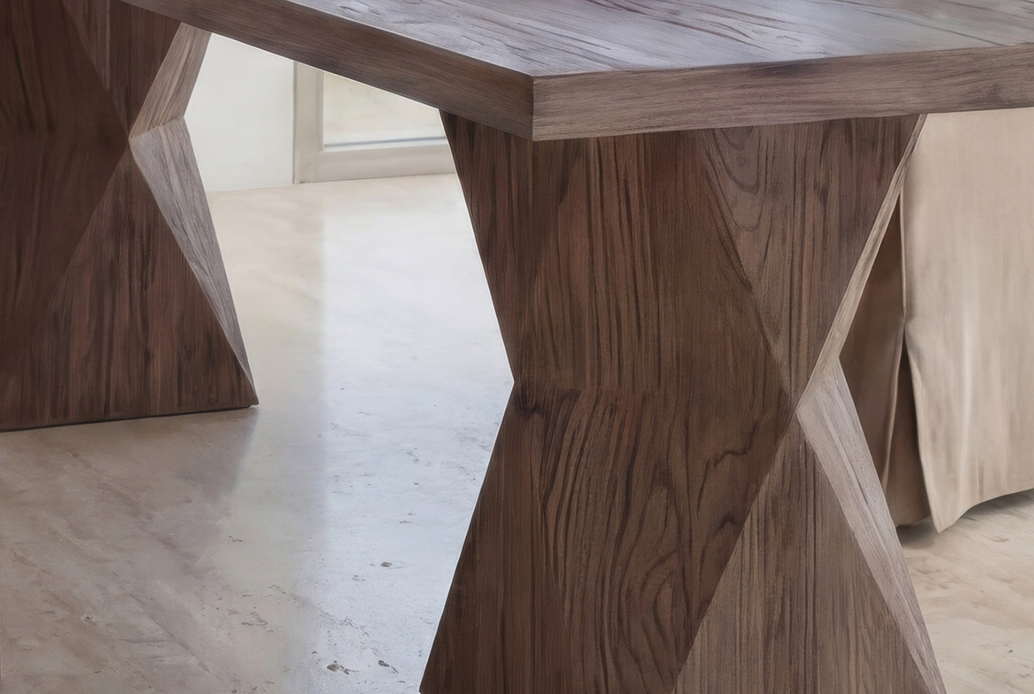 Rustic Helix Rectangular Dining Table