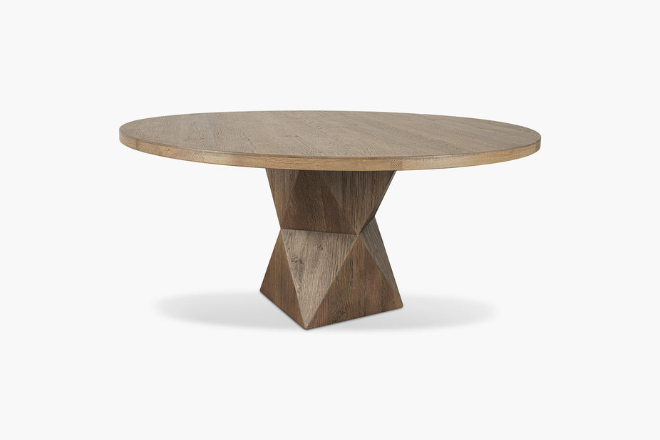 Rustic Helix Round Dining Table