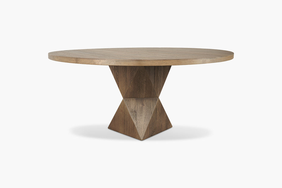 Rustic Helix Round Dining Table