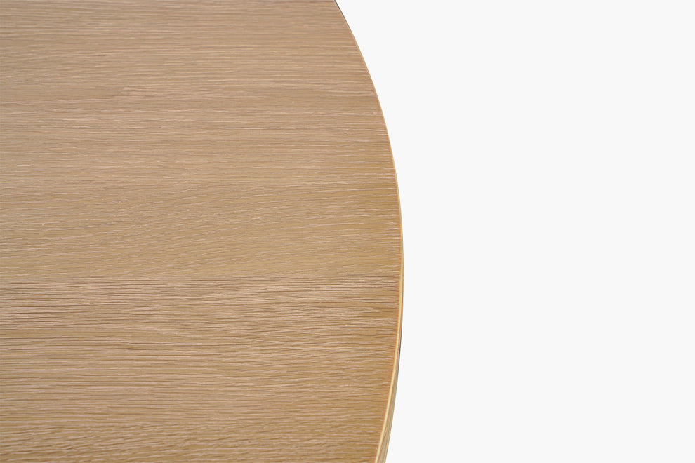 Washed Oak Helix Round Dining Table