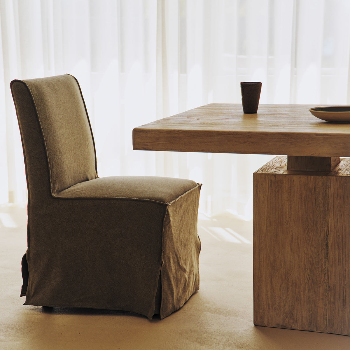 Aged Elm Bossi Rectangular Dining Table