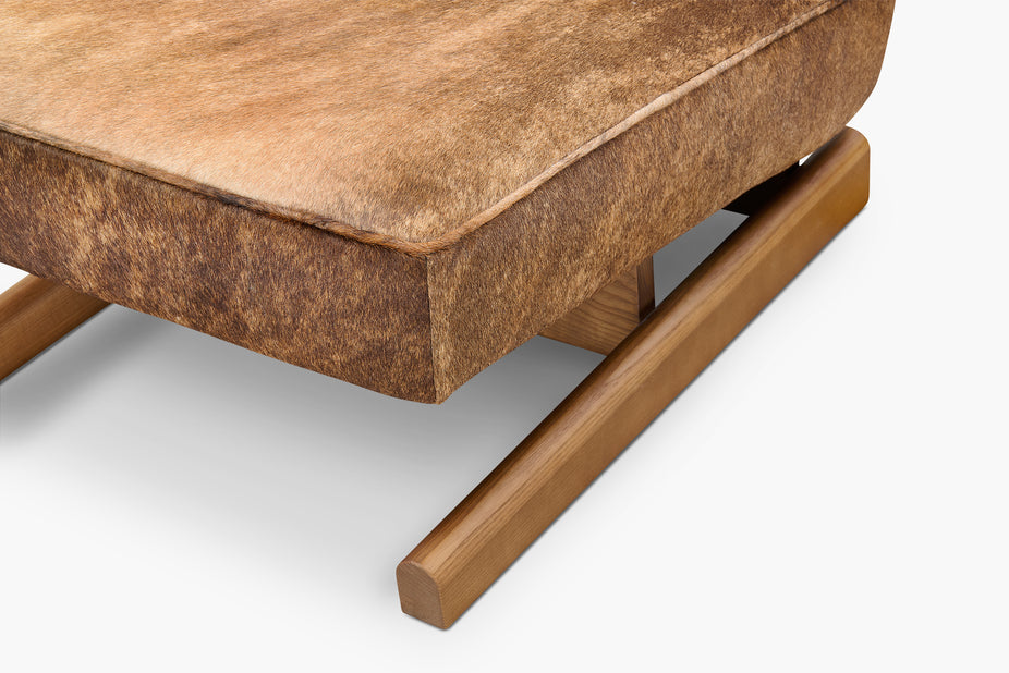 Brown leather Armchair on a white background
