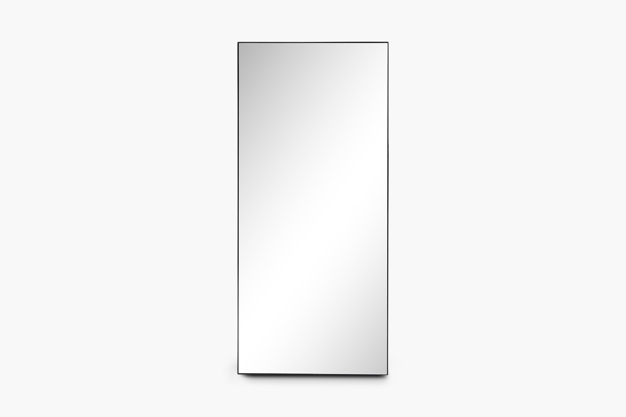 floor standing mirror with black frame