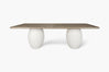 Rustic Blanc Olay Rectangular Dining Table