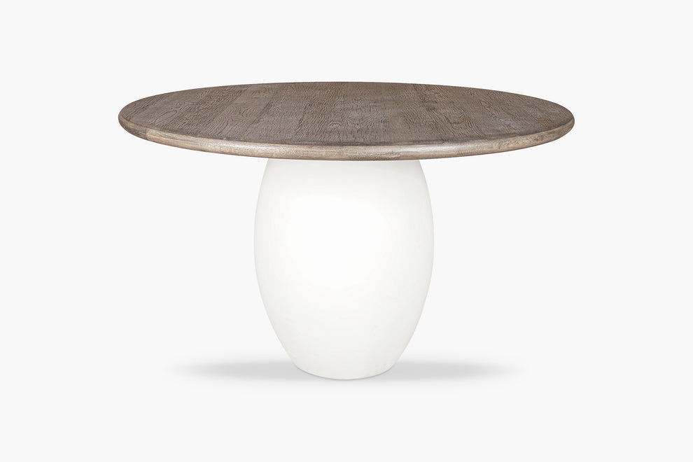 Rustic Blanc Olay Round Dining Table